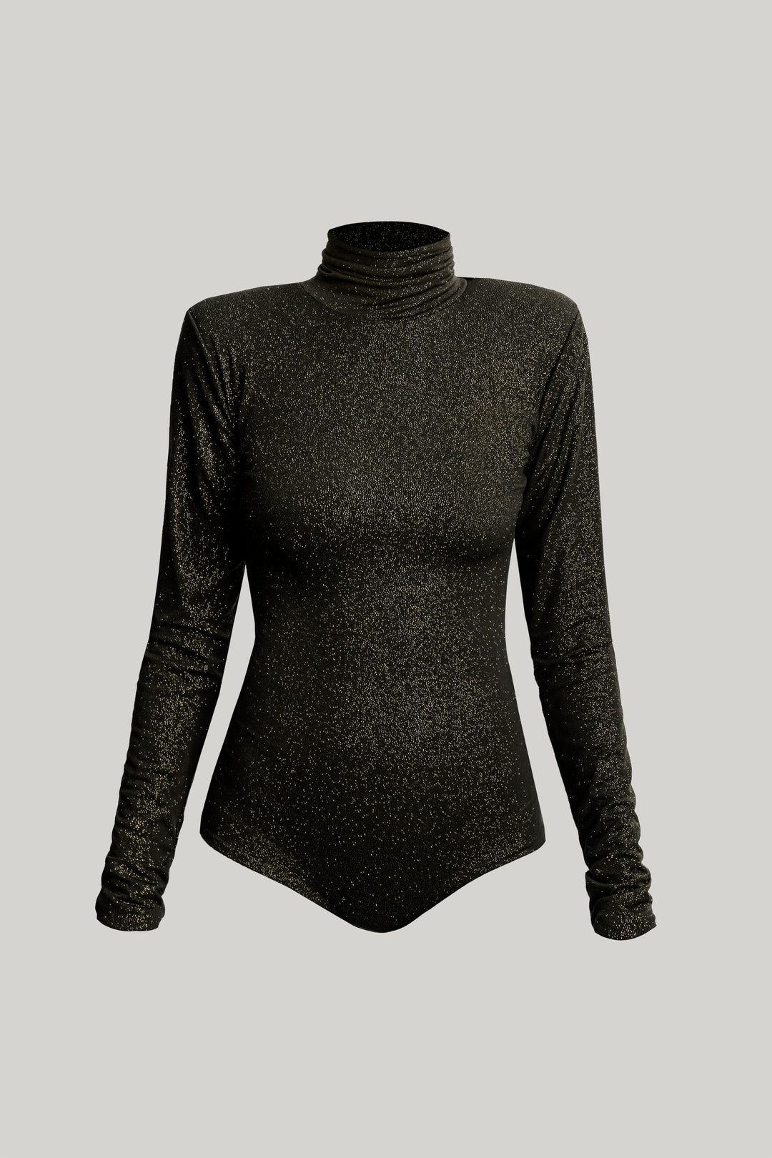 Unique Stretchy Jersey Bodysuit In Black-Gold