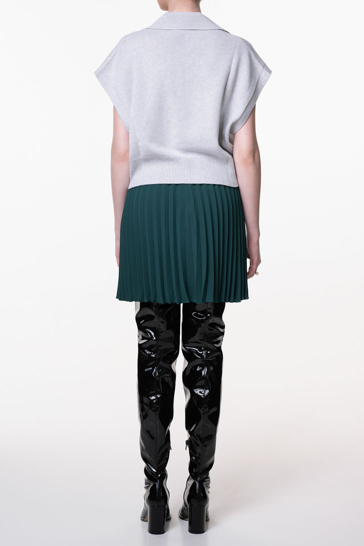 Shiya V-Neck Cashmere Sweater Vest In Pumice