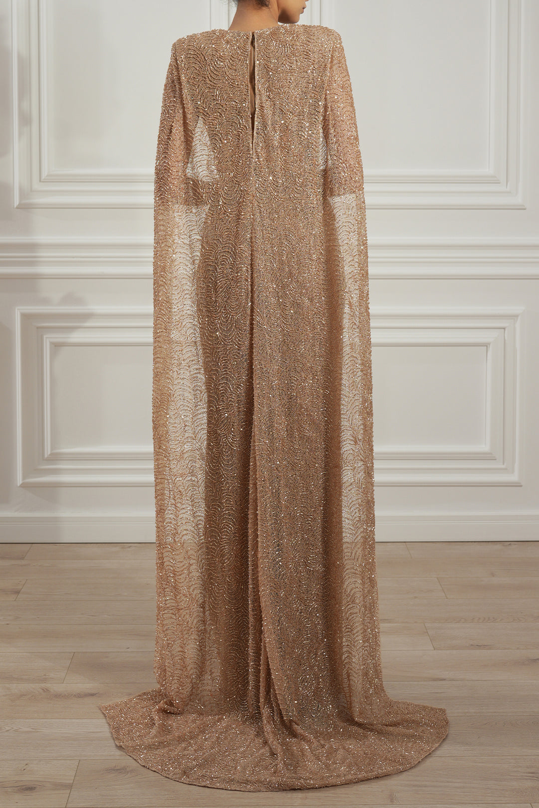 Asma Dress in Gold-Fudge