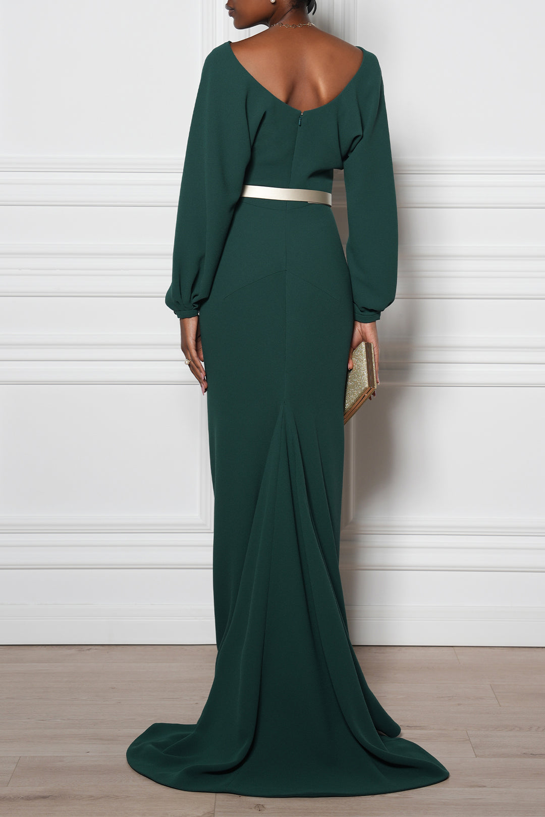 Michelle Long Dress Dark-Green