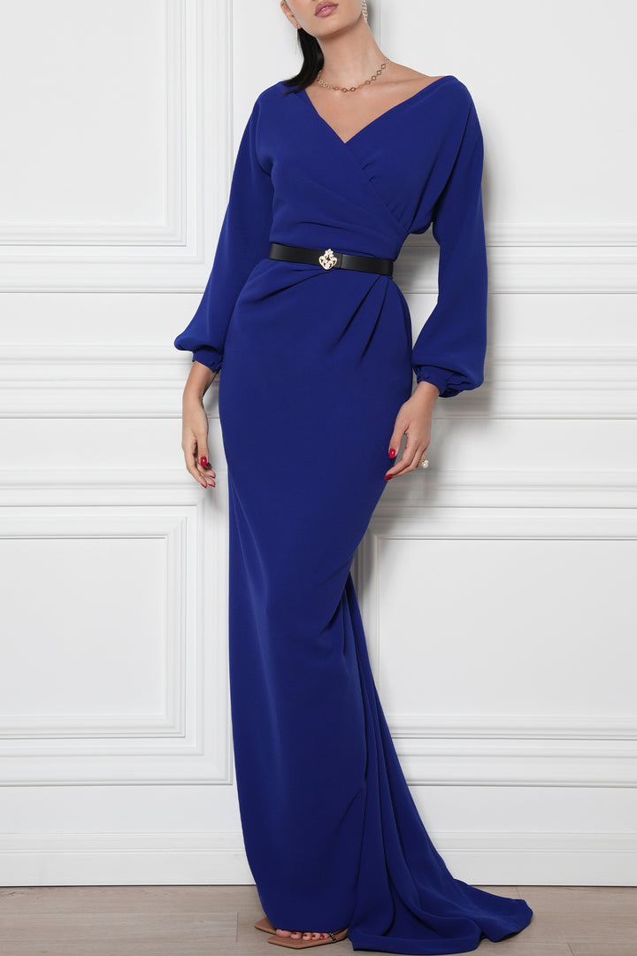 Michelle Long Dress Royal-Blue