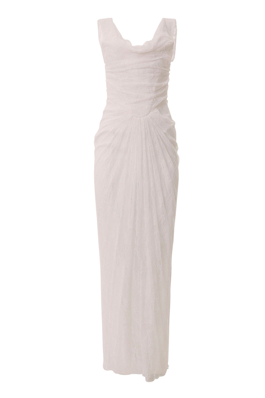 Ines Stretch Lace Dress In Off-White