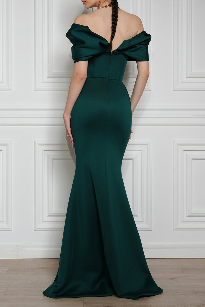 Ivonna Long Dress In Dark-Green