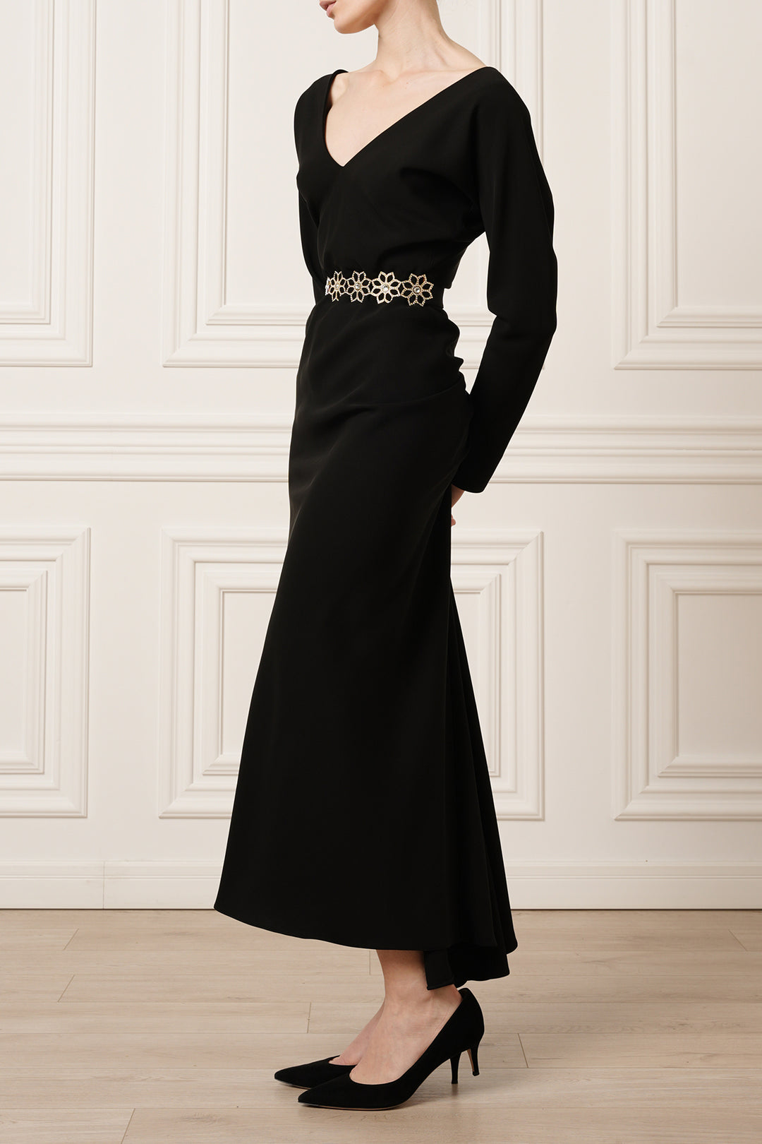 Thea Midi Dress In Black
