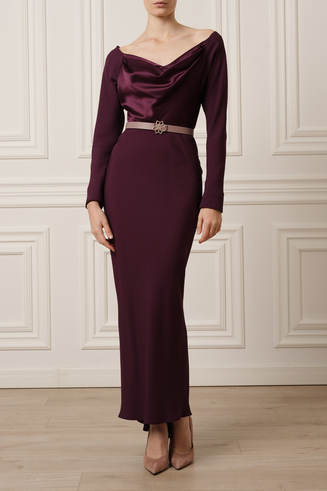 Jessica Midi Dress In Plum