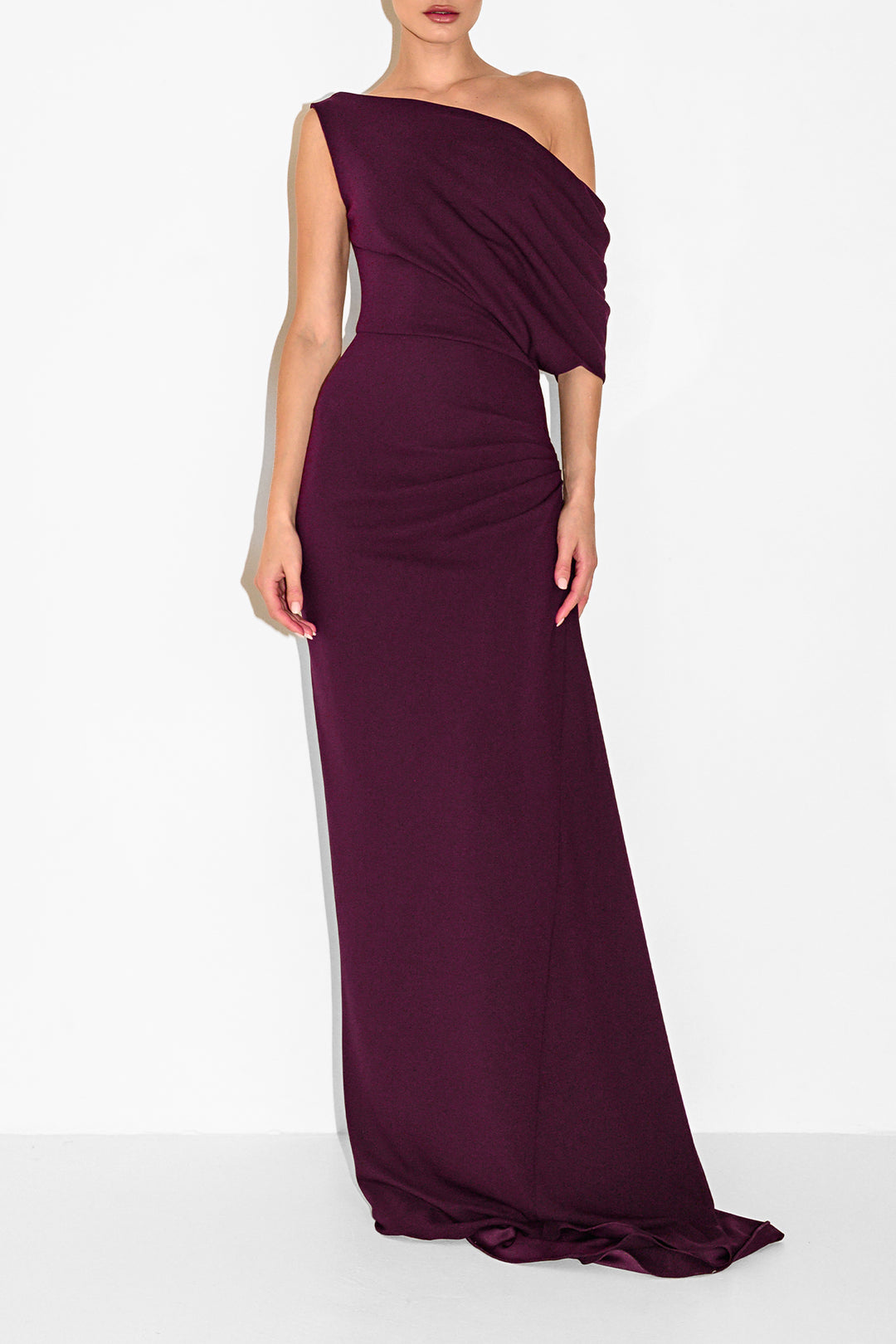 Hayfa Long Dress In Plum