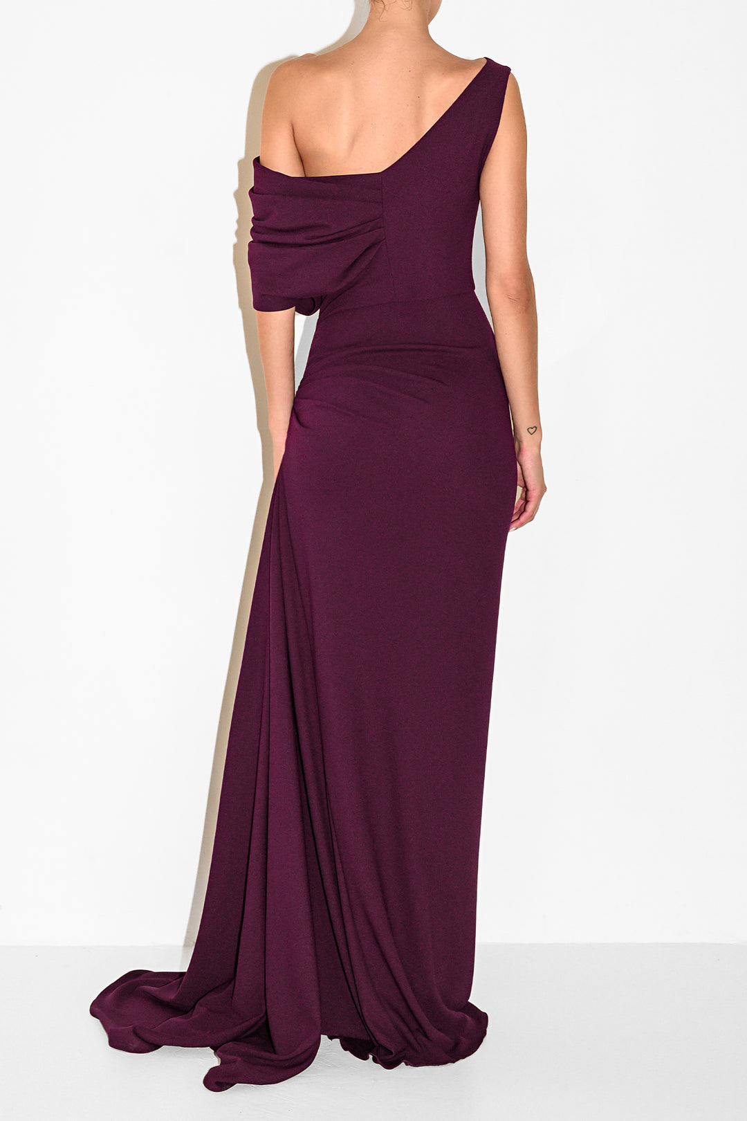 Hayfa Long Dress In Plum