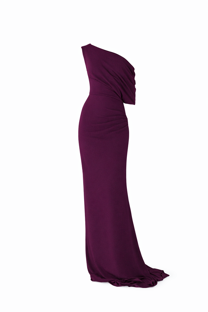 Hayfa Long Dress In Plum