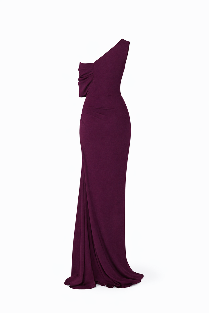Hayfa Long Dress In Plum