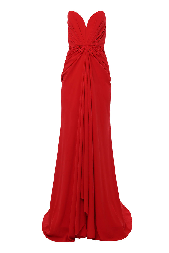 Ammuri Long Dress In Hot-Red