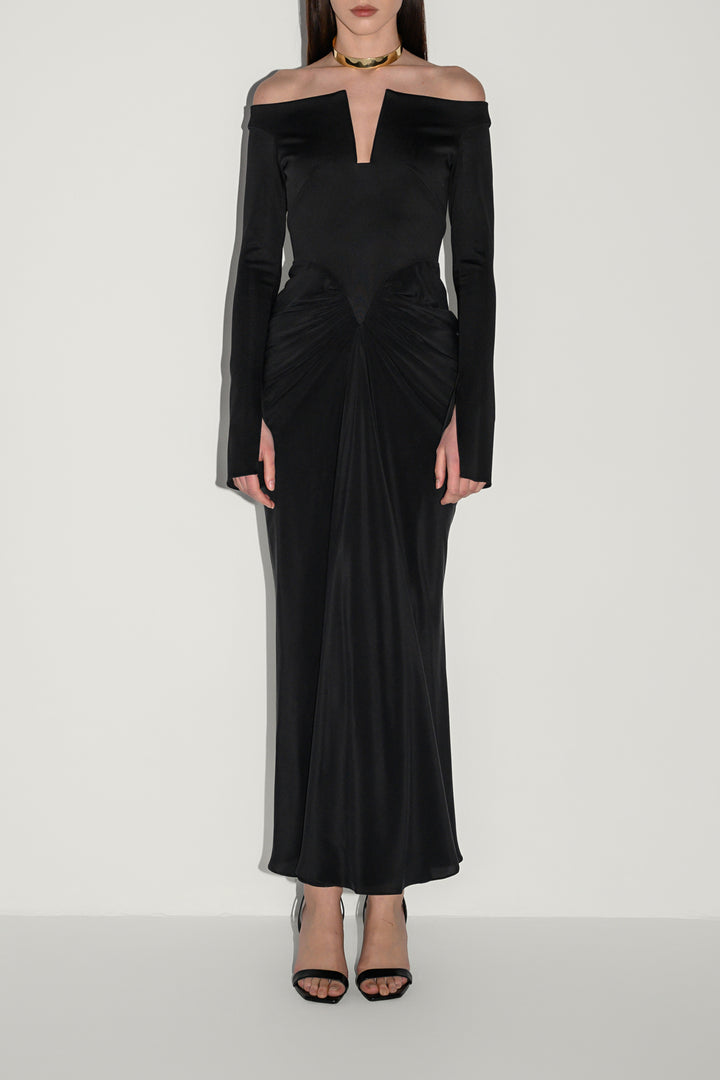 Anita Ankle Length Dress In Black