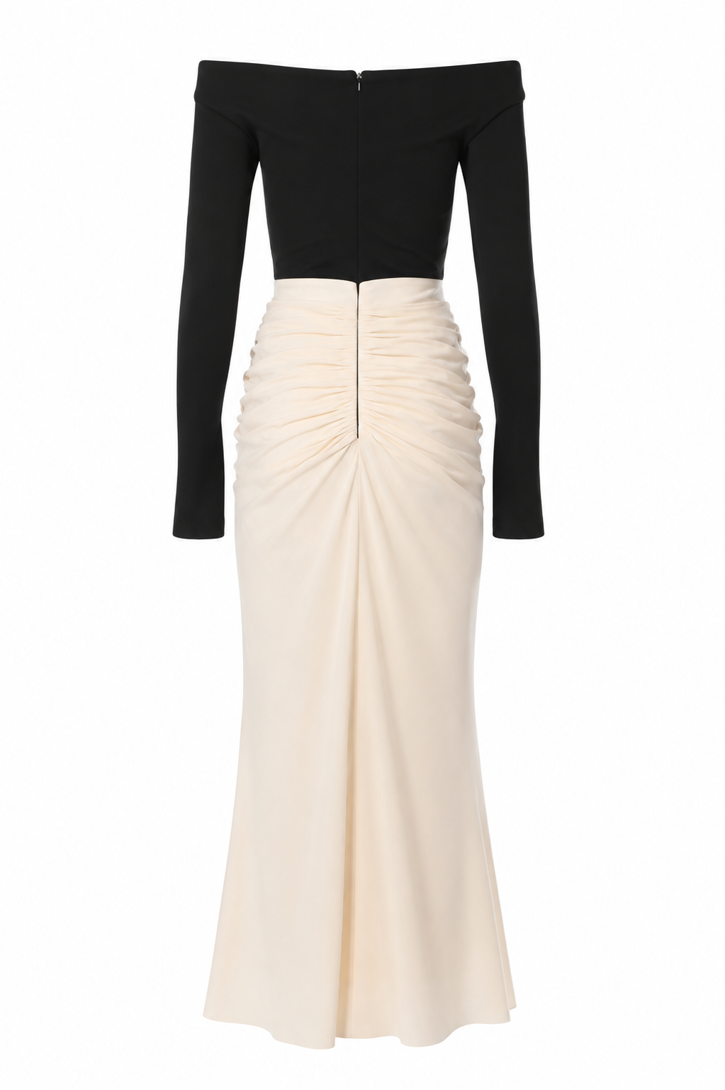 Anita Ankle Length Dress In Cream-Black