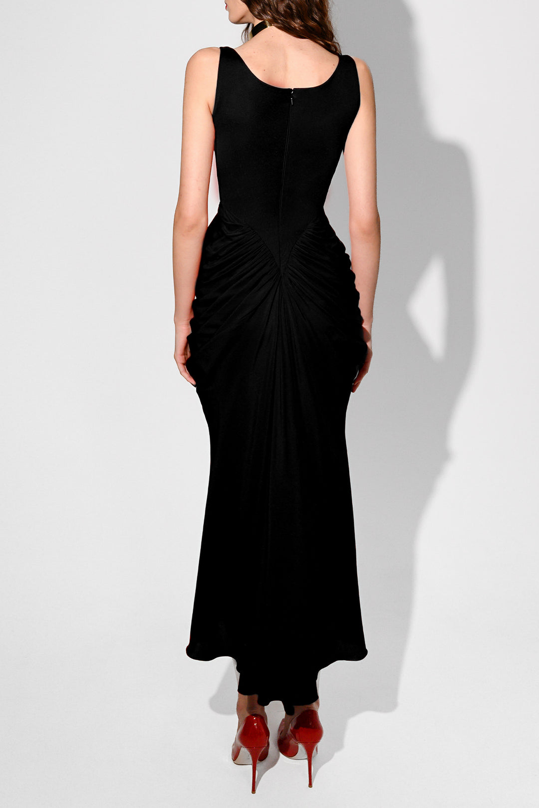 Kiara Ankle Length Dress In Black