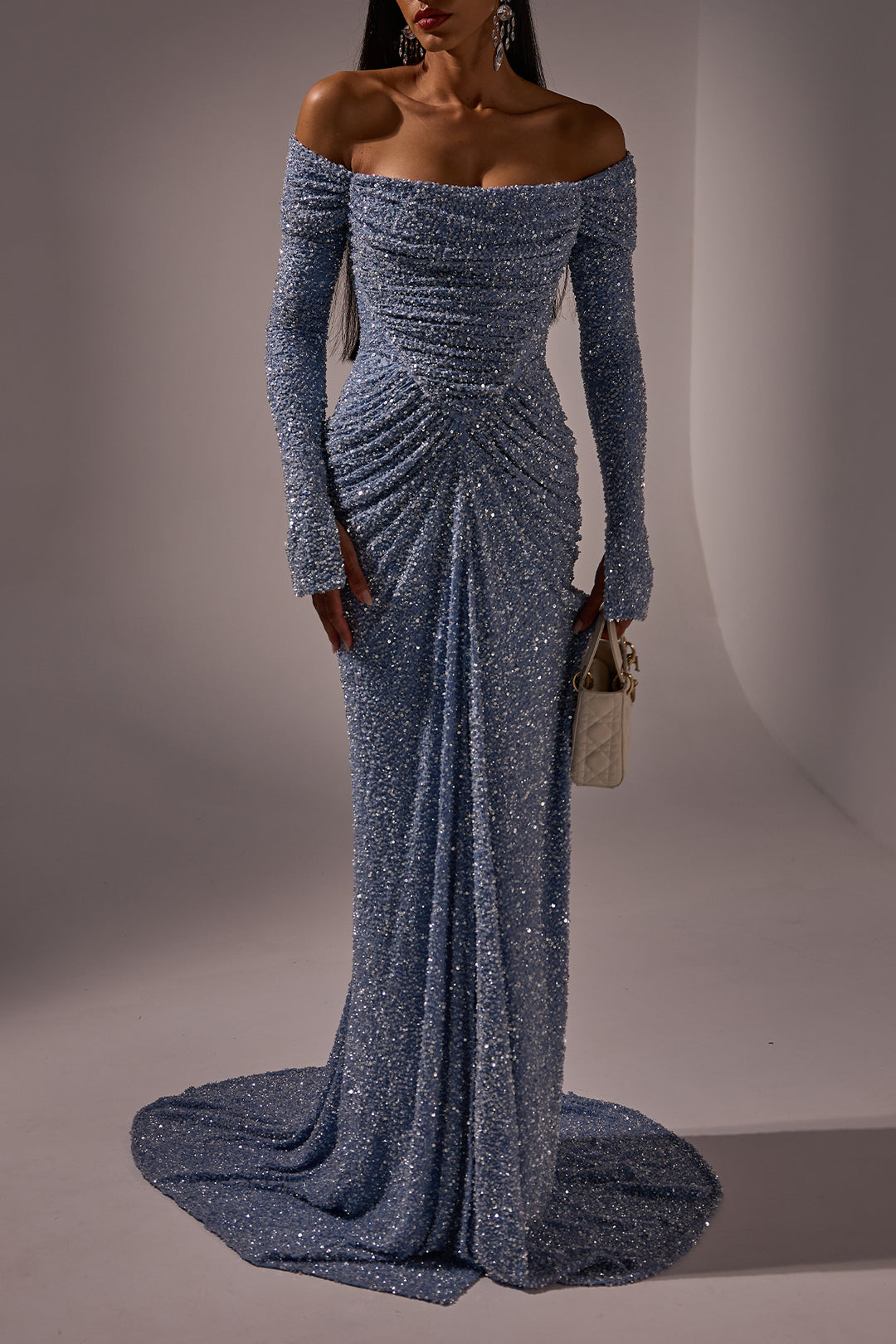 Lorene Dress In Sky-Blue