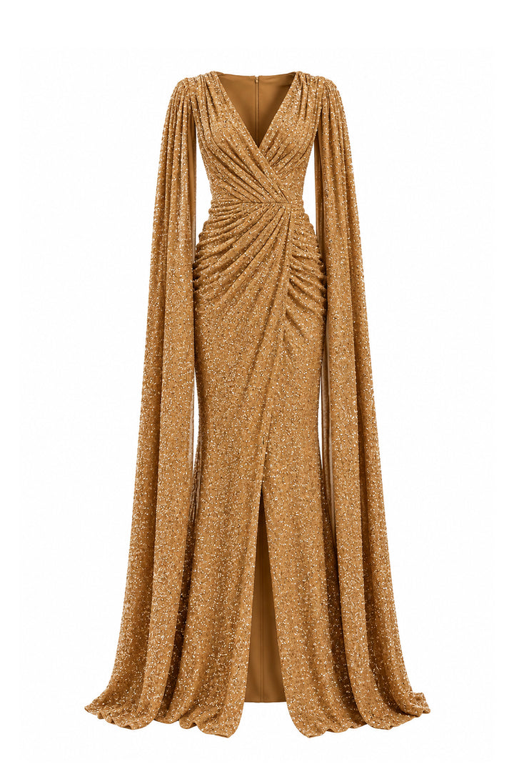 Evelyn Dress In Gold
