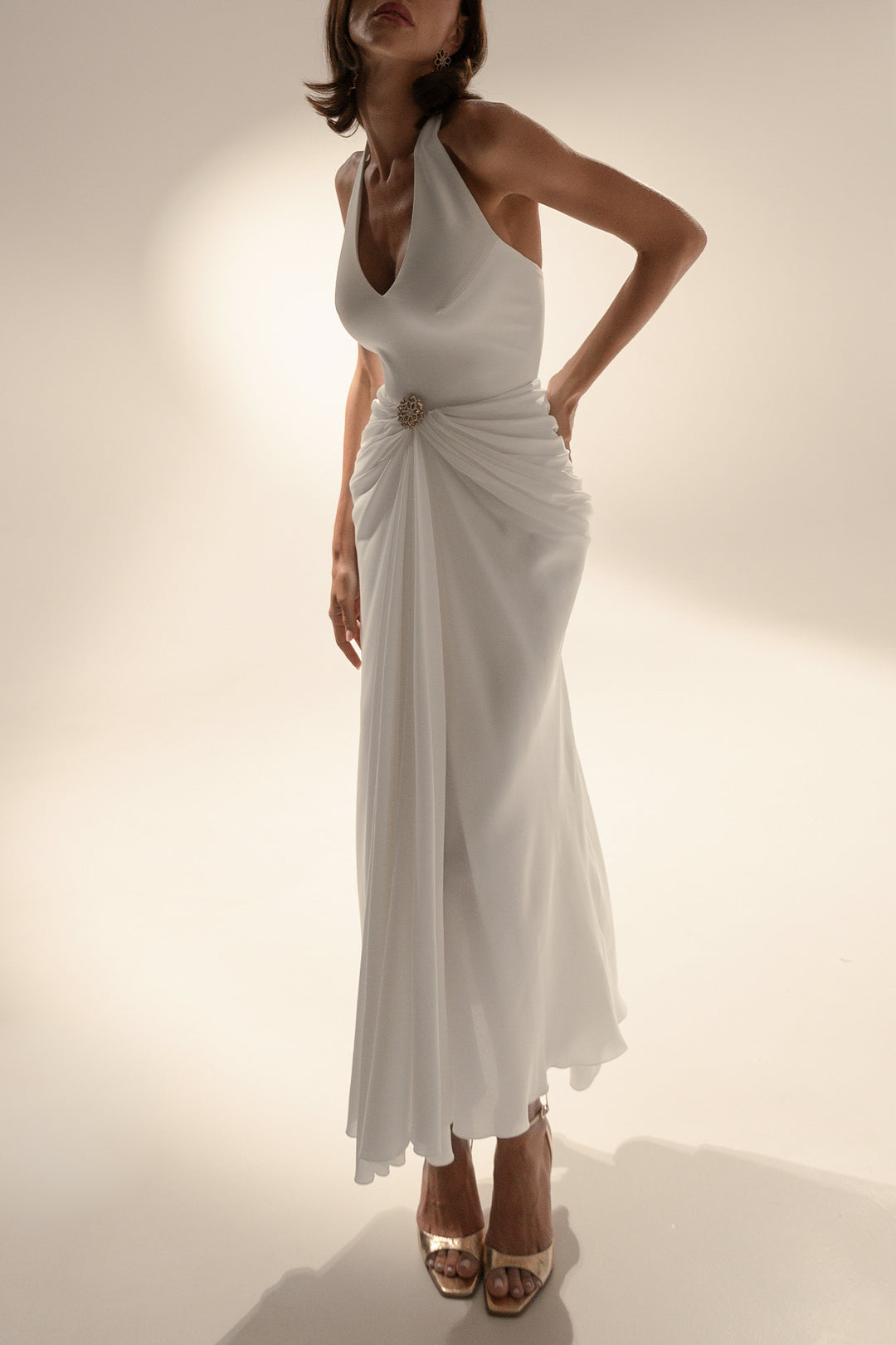 Blanca Midi Dress In Off-White
