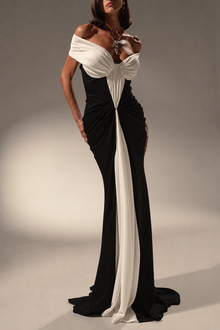 Dalila Dress In Black and White