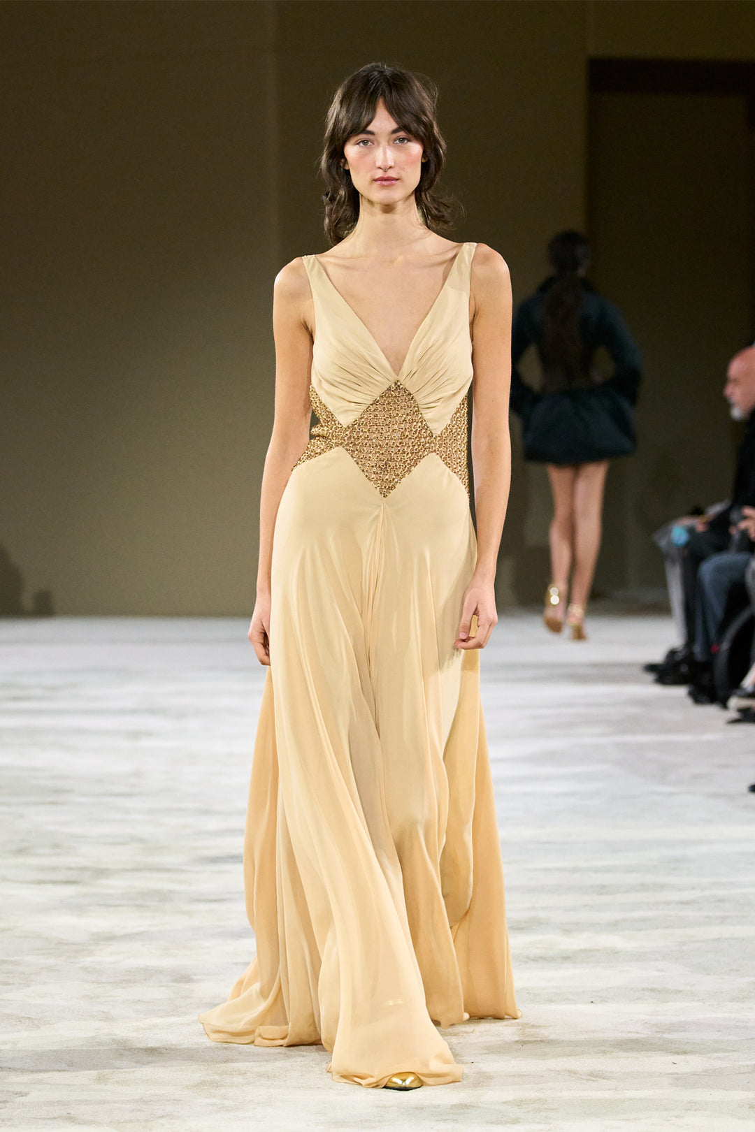 Caelia Silk and Crystal Dress