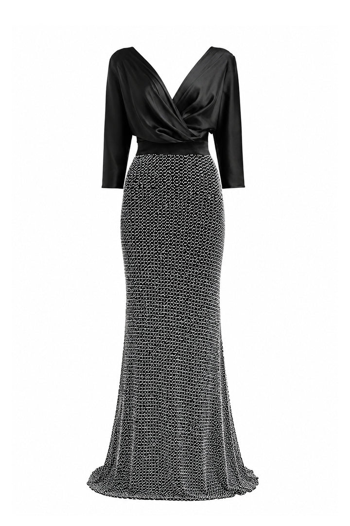 Vivienne Dress In Black-Silver