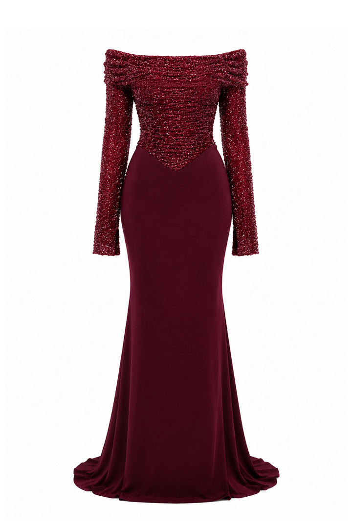 Lorene Dress In Burgundy