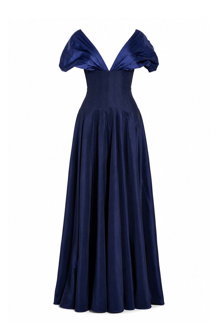 Lillian Dress In Midnight-Blue