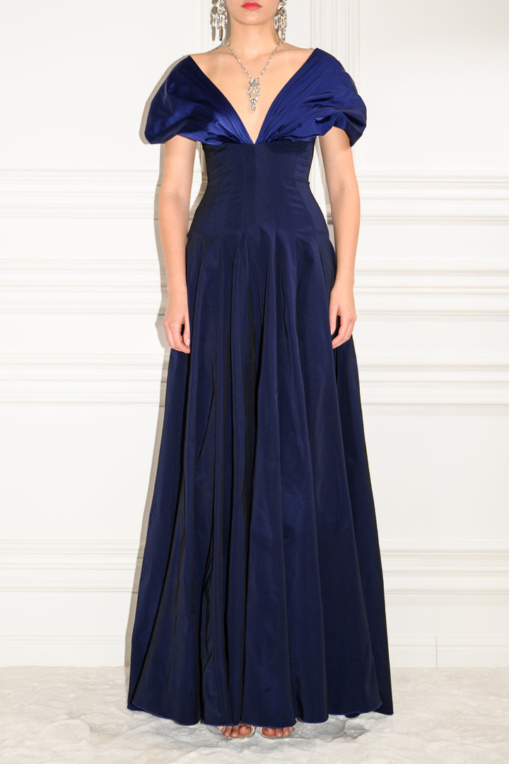 Lillian Dress In Midnight-Blue