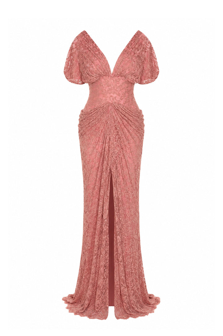Layla Lace Dress In Rose-Gold