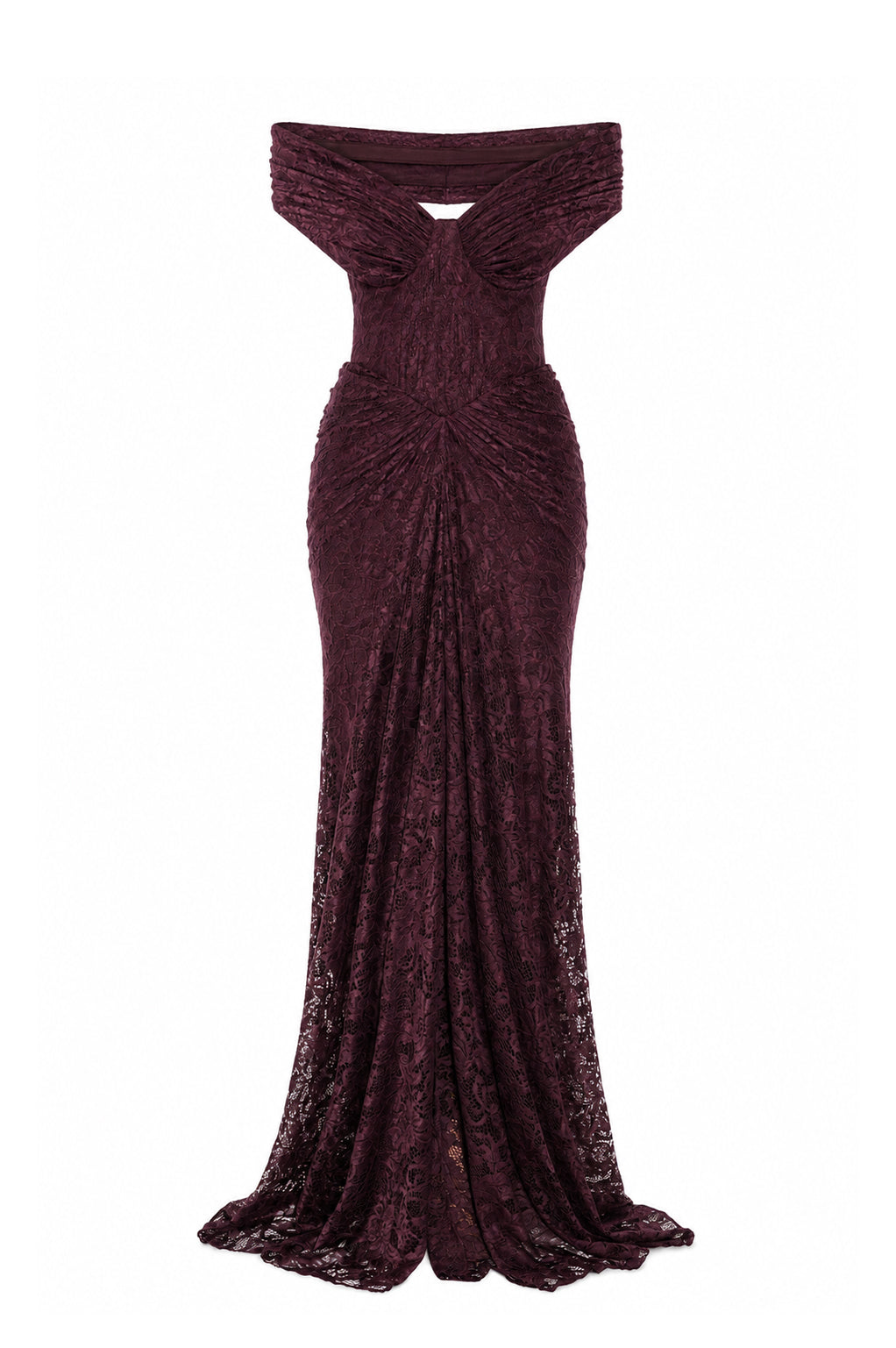 Dalila Lace Dress In Merlot