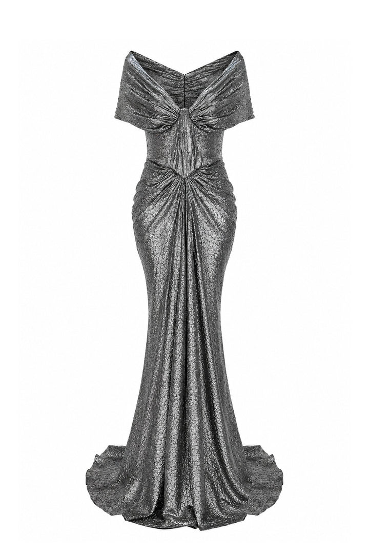 Dalila Metallic Dress In Silver