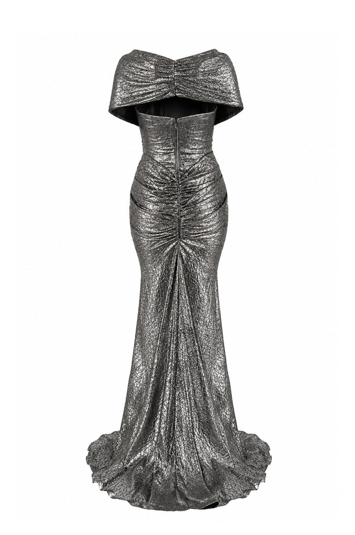 Dalila Metallic Dress In Silver