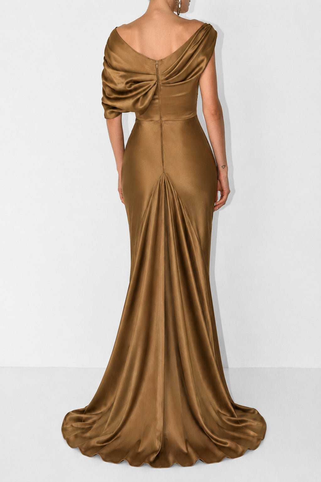 Camille Long Dress In Bronze