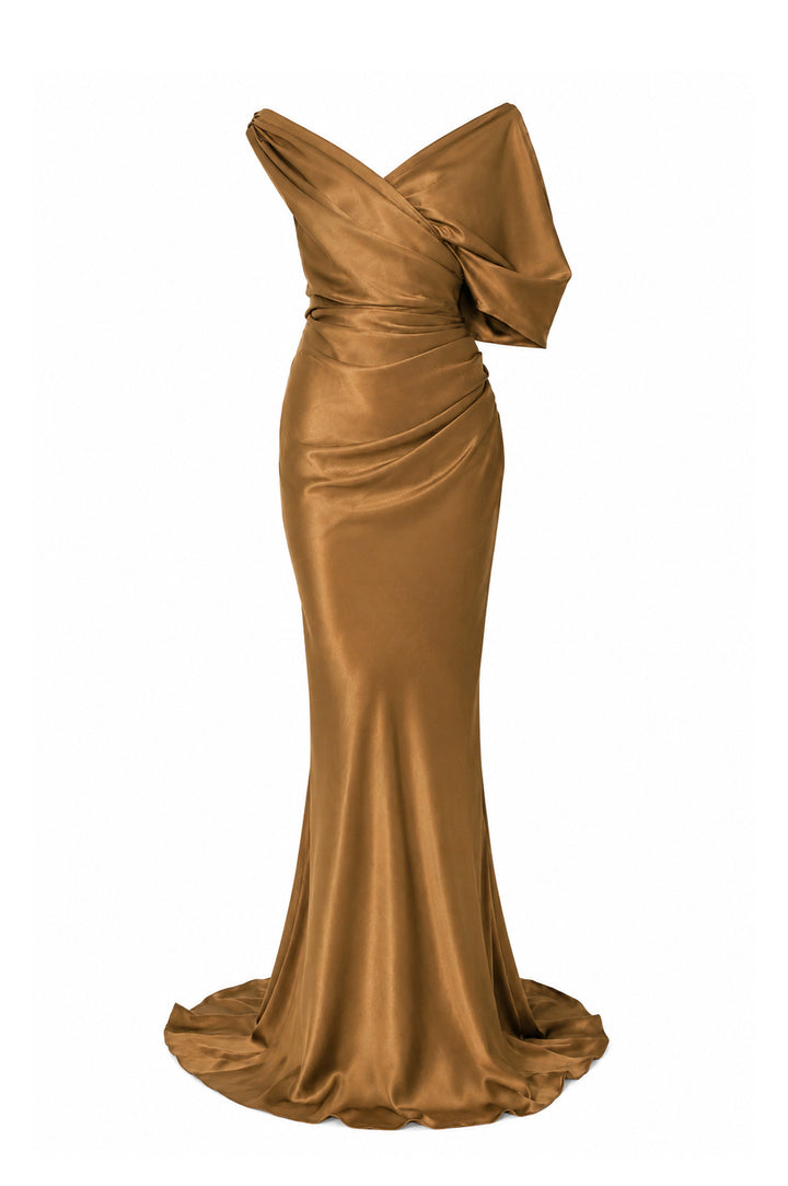Camille Long Dress In Bronze