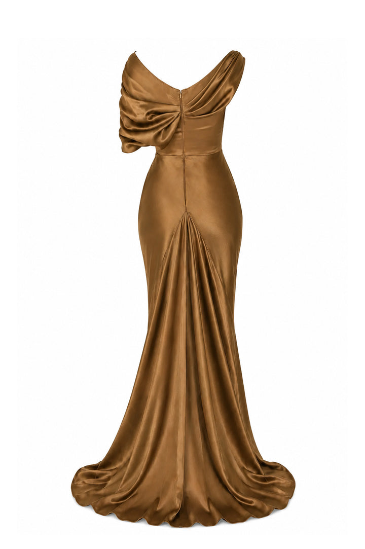 Camille Long Dress In Bronze