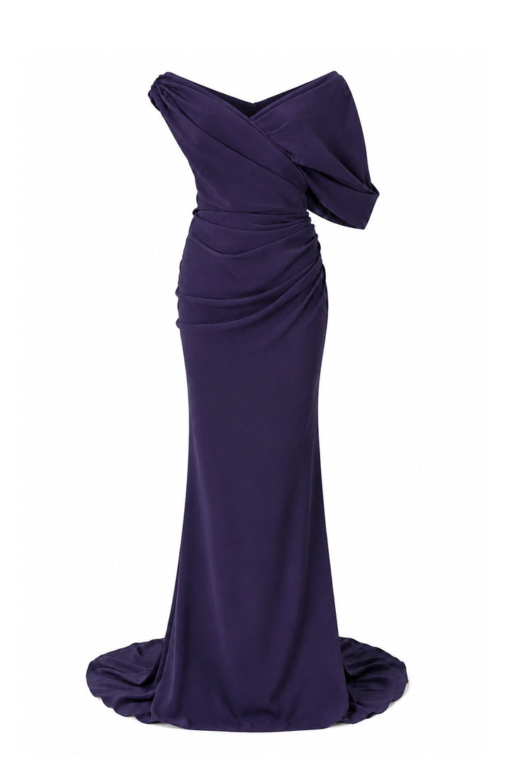 Camille Long Dress In Deep-Violet