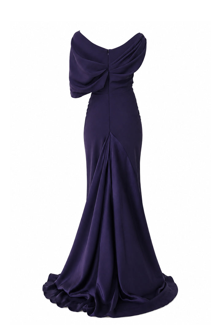 Camille Long Dress In Deep-Violet