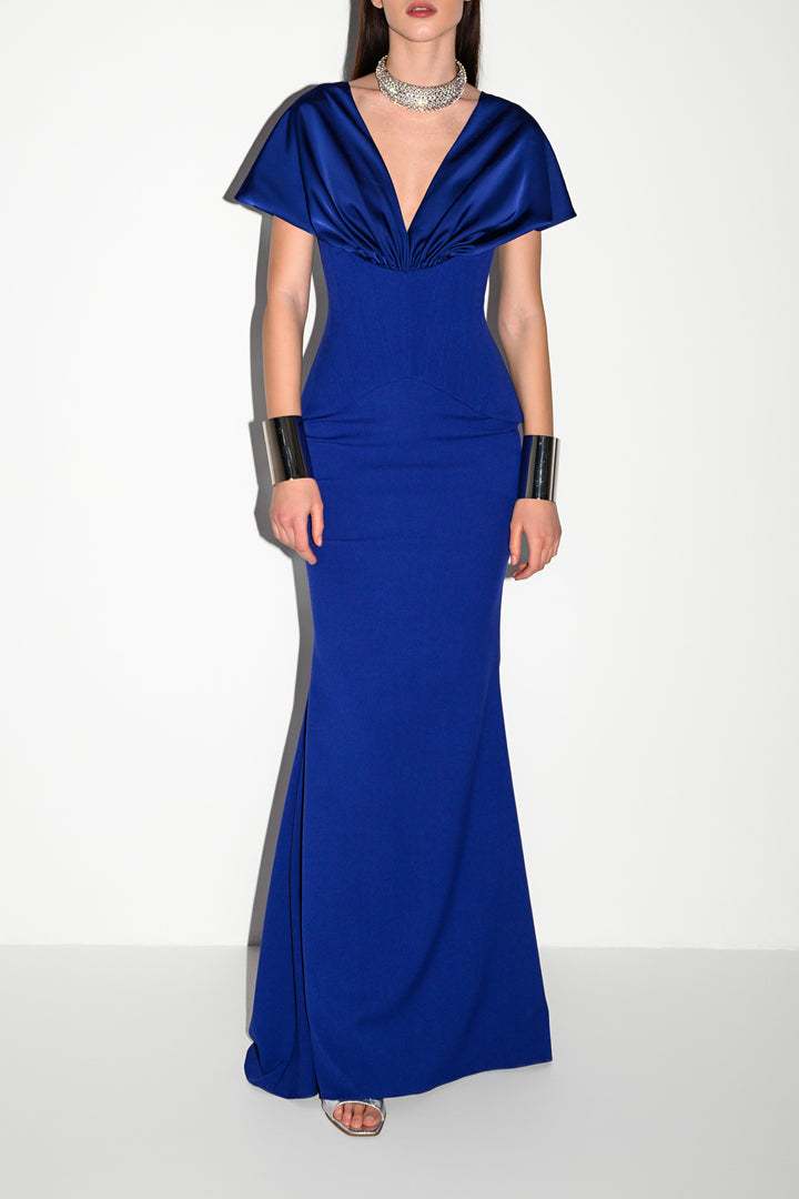Layla Dress In Sapphire-Blue