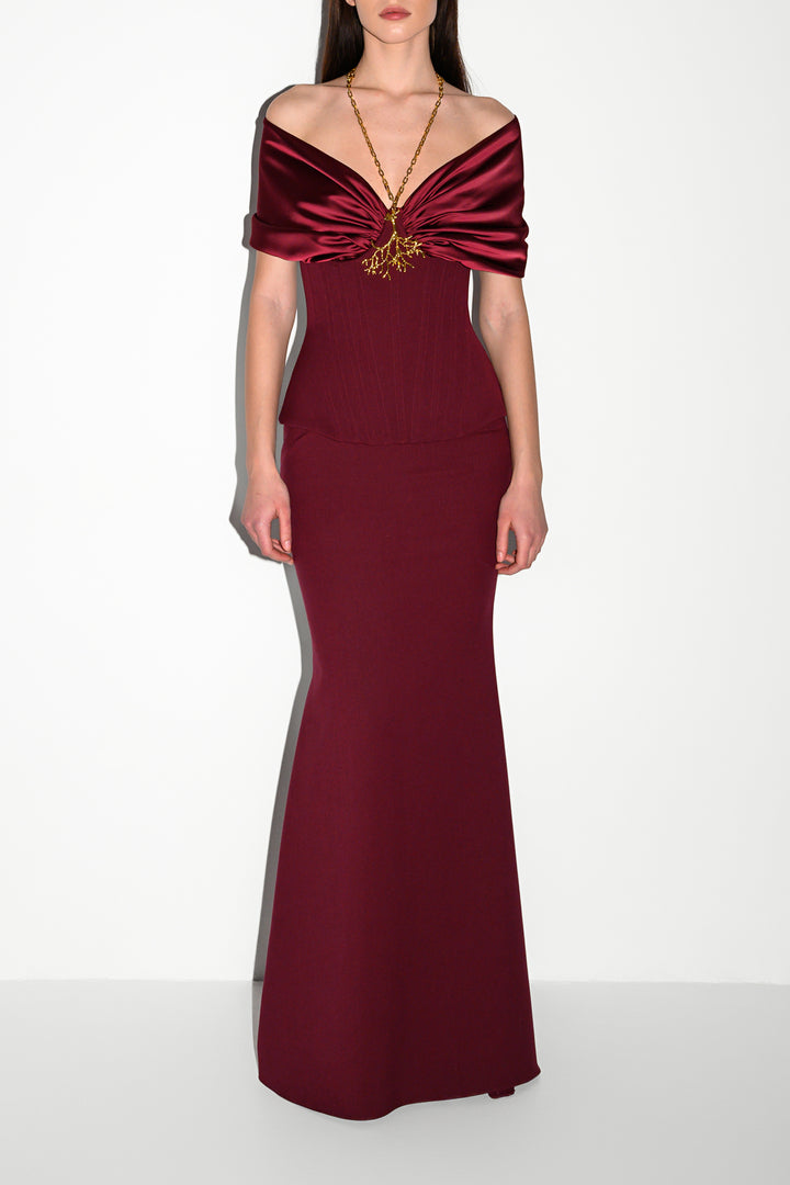 Dalila Dress In Dark-Currant