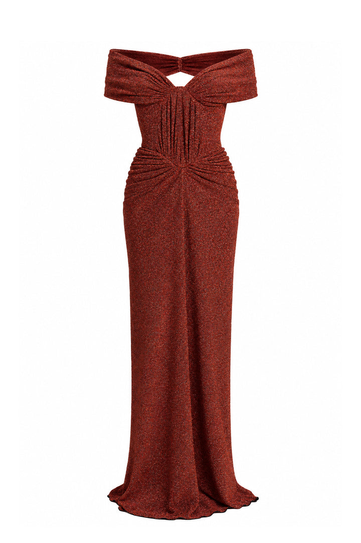 Dalila Dress In Burnt-Copper