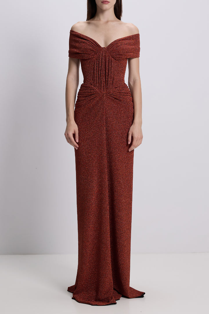 Dalila Dress In Burnt-Copper