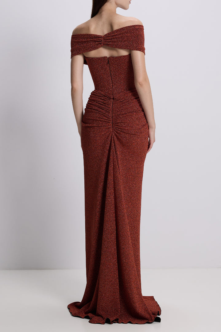 Dalila Dress In Burnt-Copper