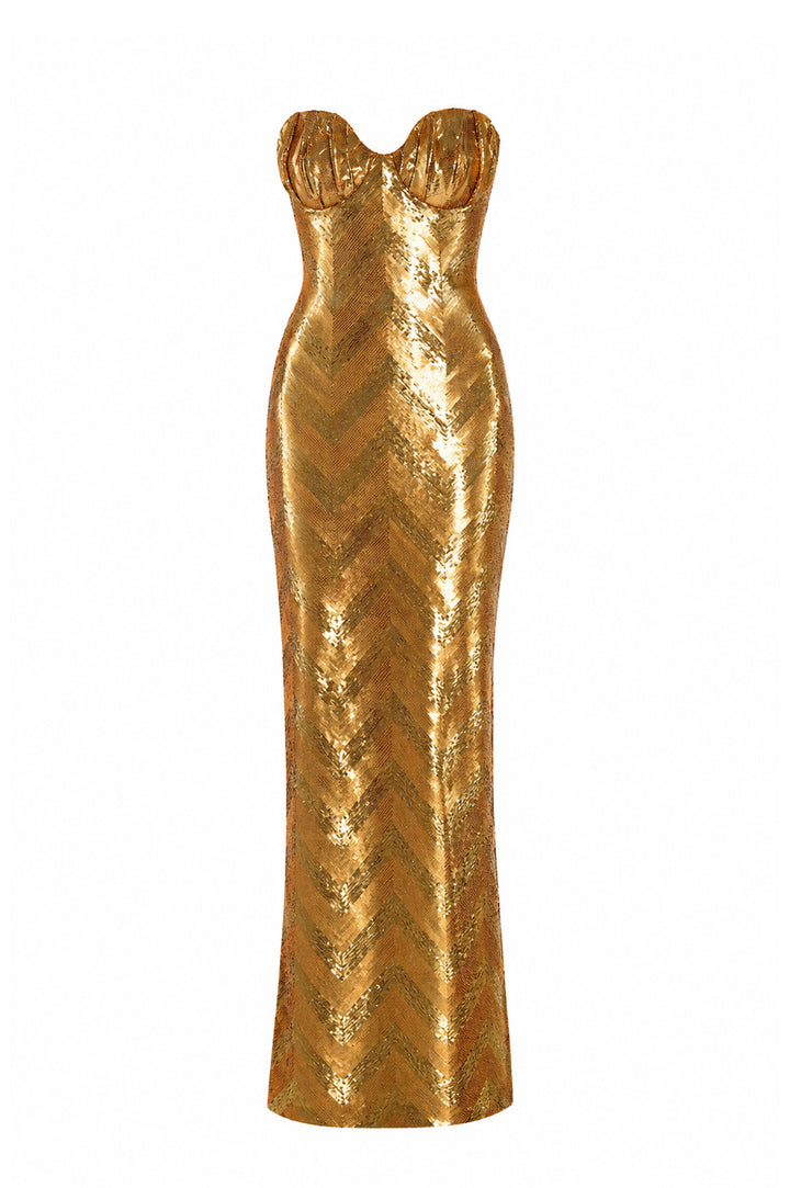 Rosalie Dress In Gold