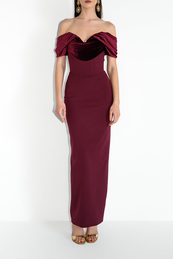 North Dress In Dark Currant