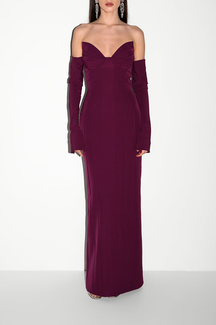 Leonor Dress In Dark-Purple