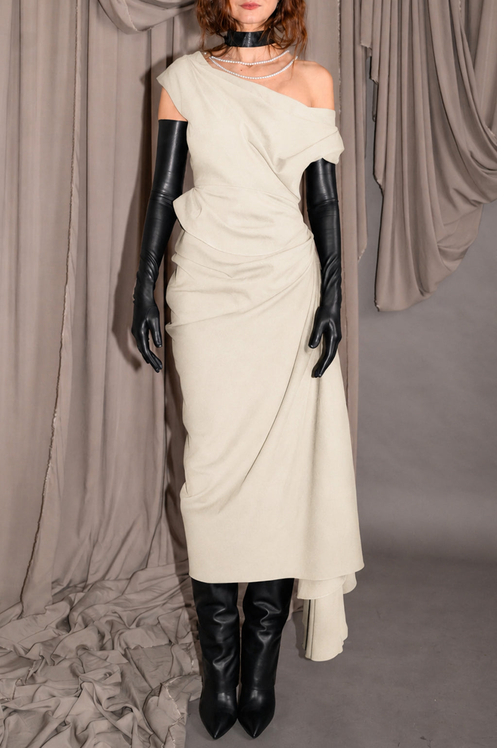 Hayla Midi Dress In Vanilla