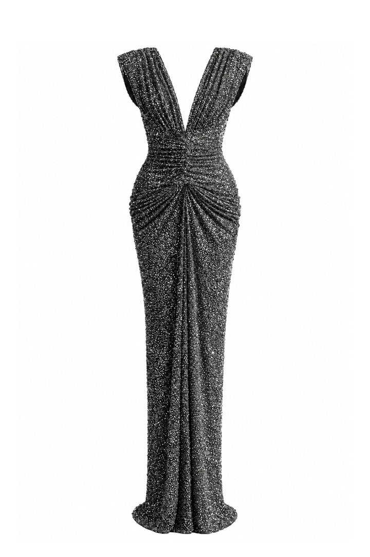 Layla Dress In Black-Silver