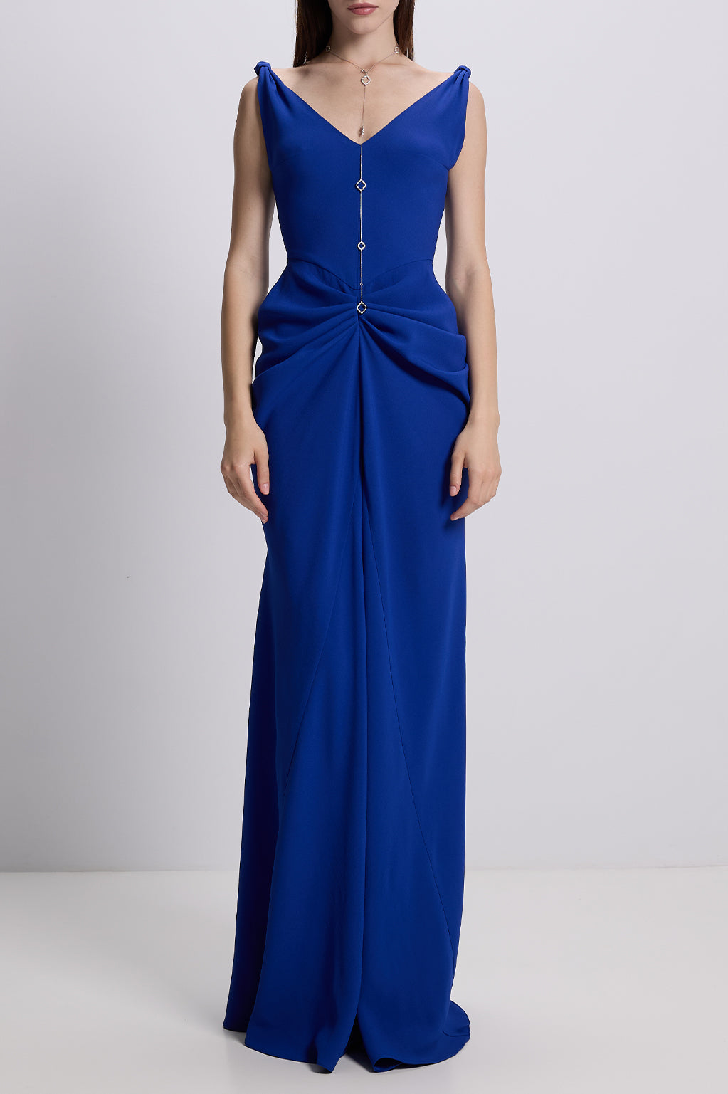 Valeria Long Dress In Royal-Blue