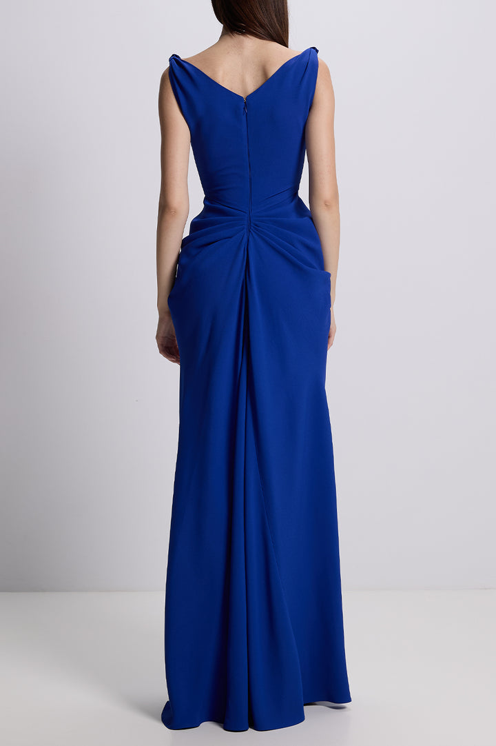 Valeria Long Dress In Royal-Blue