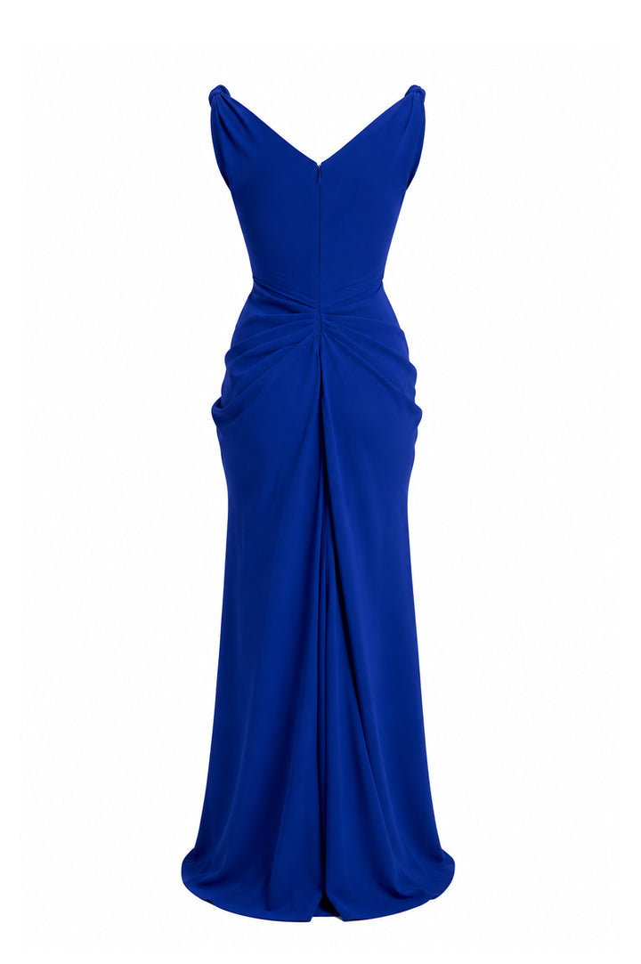 Valeria Long Dress In Royal-Blue