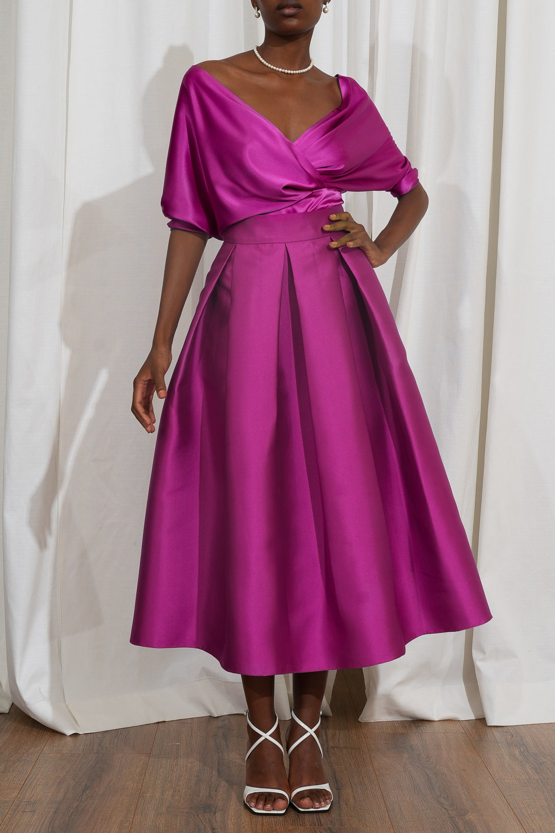 Reese Silk Top In Amethyst