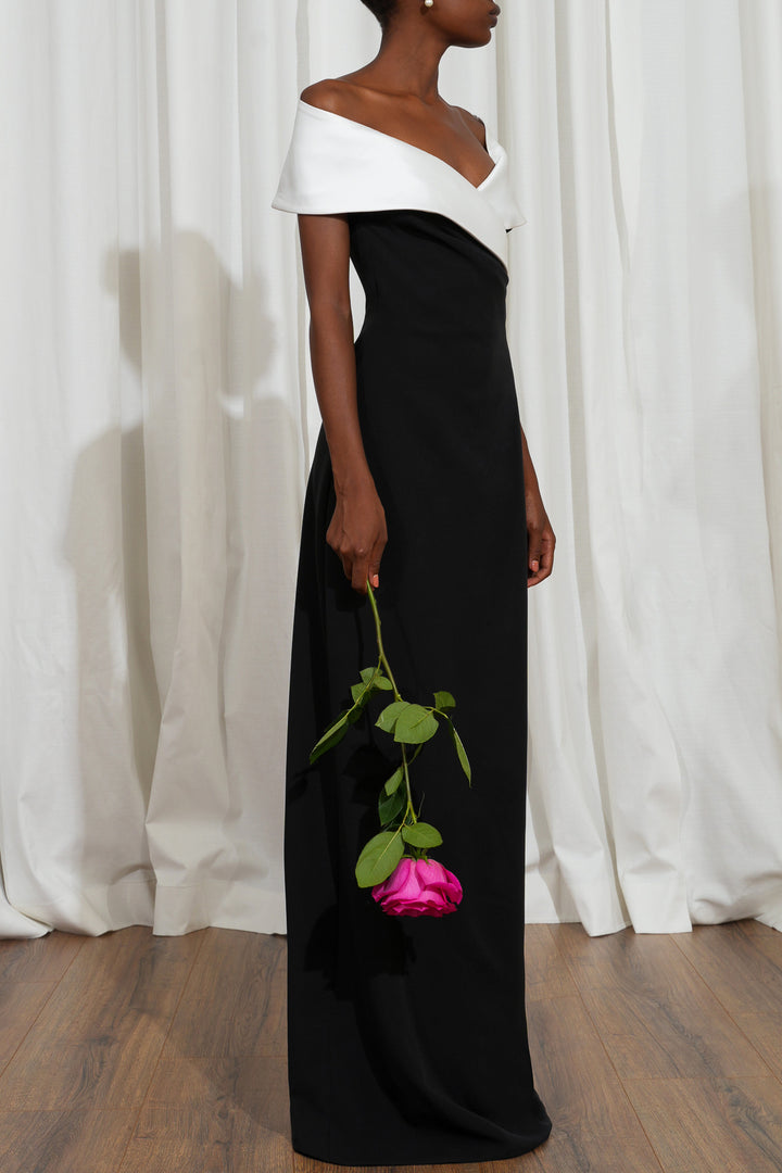 Willow Black & White Long Dress